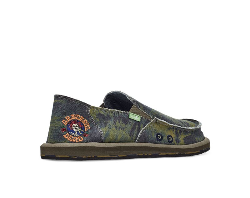 Sanuk Vagabond Kids' Sidewalk Surfers Green / Navy | Canada 304XYU